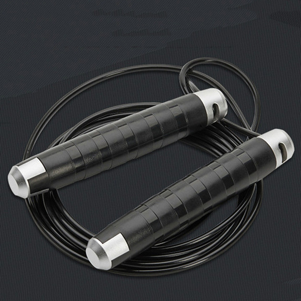 Jump Rope Speed Bearing - Czarna stalowa lina do skakania z