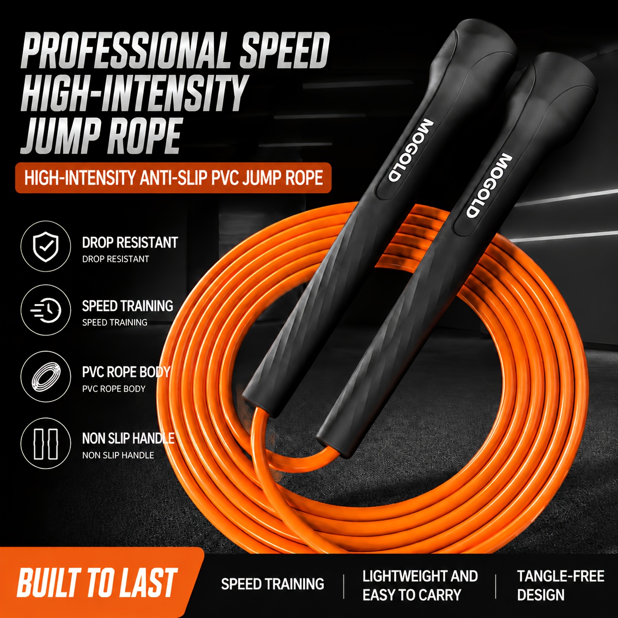 Skipping Rope Pvc - Profesjonalna skakanka szybkościowa - Ultralekka lina