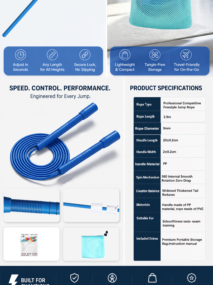 YUEDONG Szybka skakanka z regu – Skipping Rope Pvc recenzja i cena